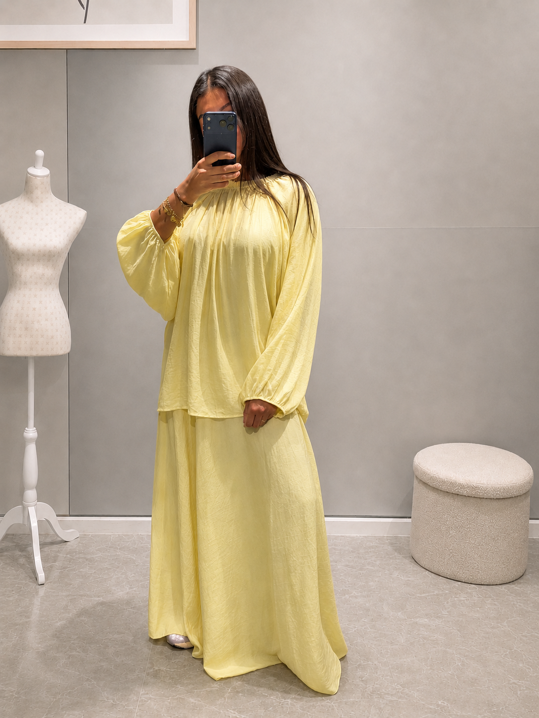 Ensemble deux pièces jaune — jupe & haut