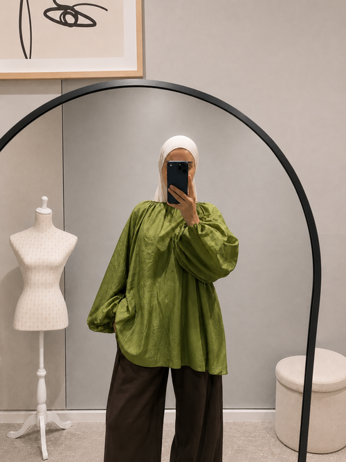 Blouse vert olive