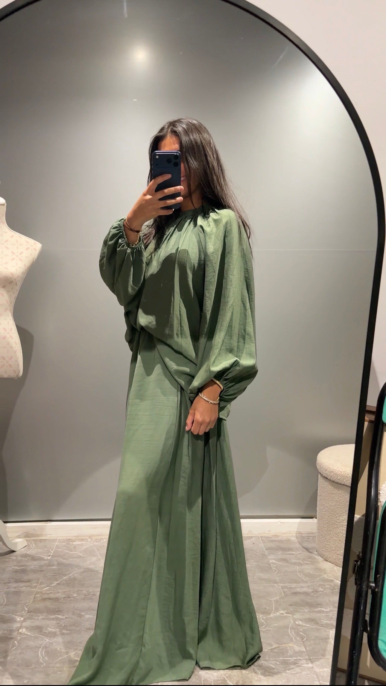 Ensemble deux pièces vert — jupe & haut