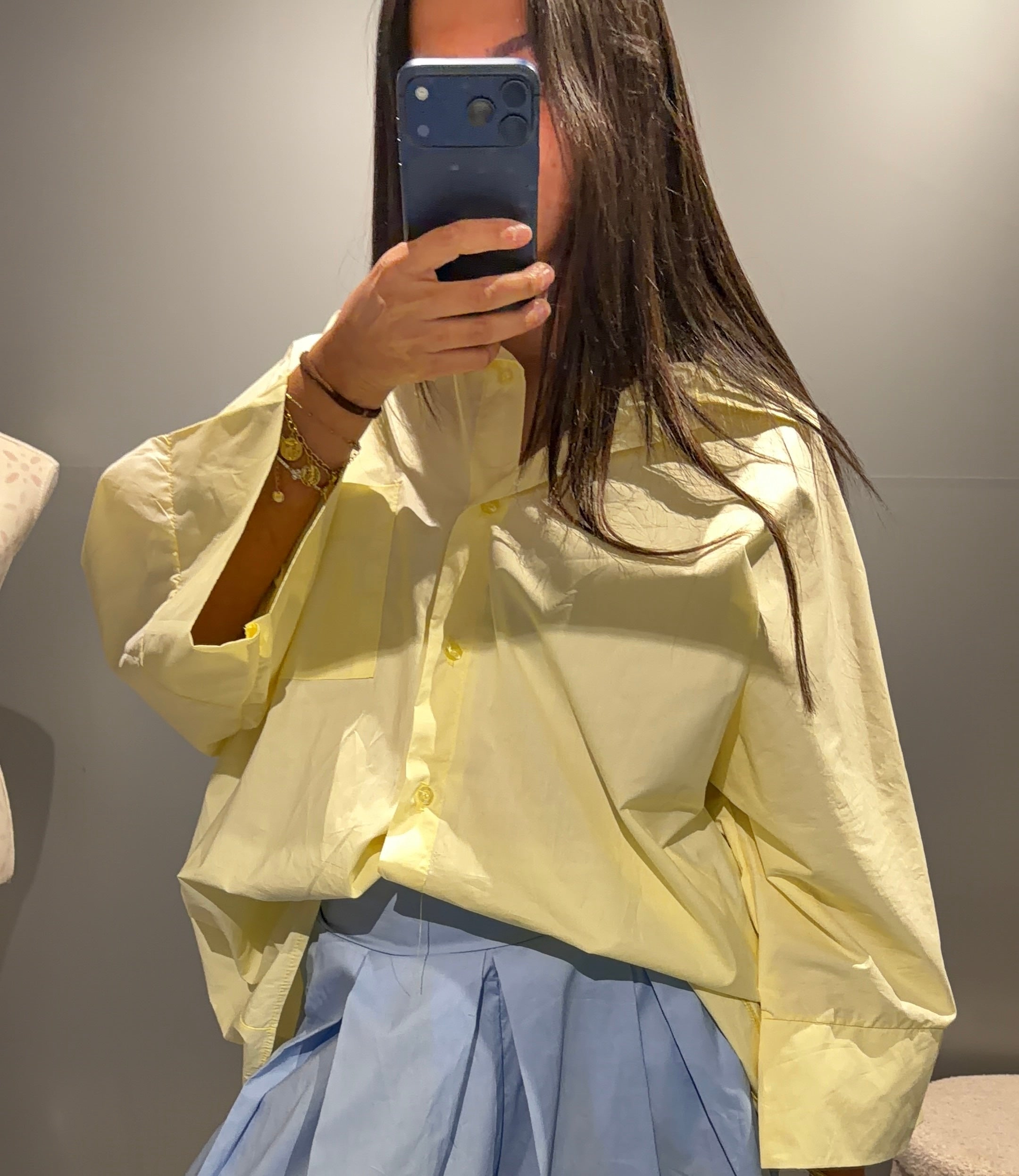 Chemise overseize jaune