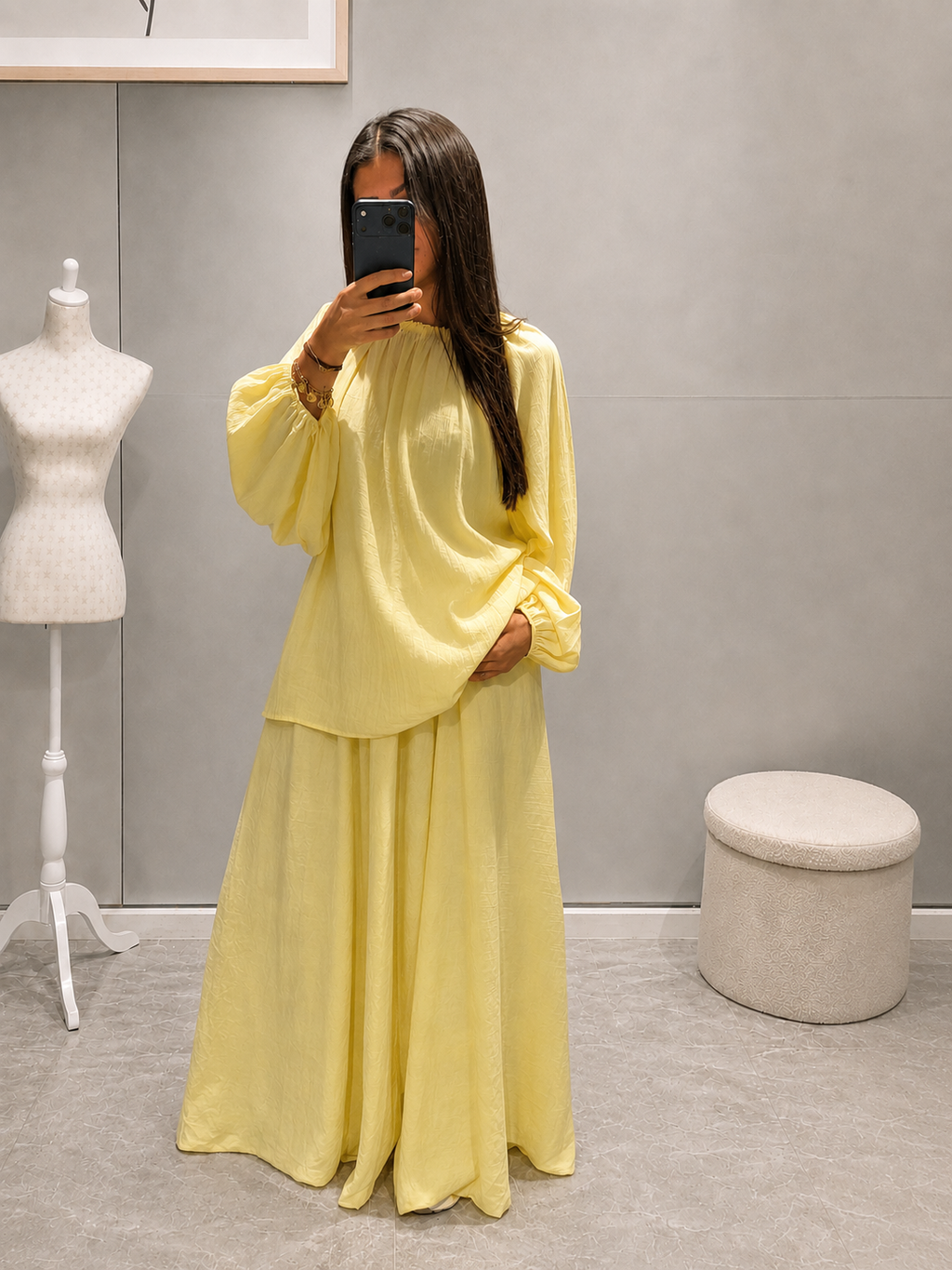 Ensemble deux pièces jaune — jupe & haut