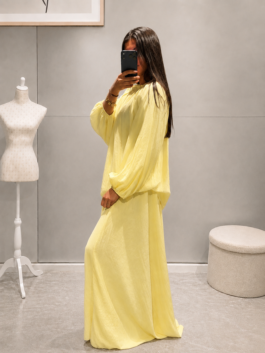 Ensemble deux pièces jaune — jupe & haut